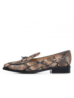 Ali MacGraw Holland Snake Print Flats