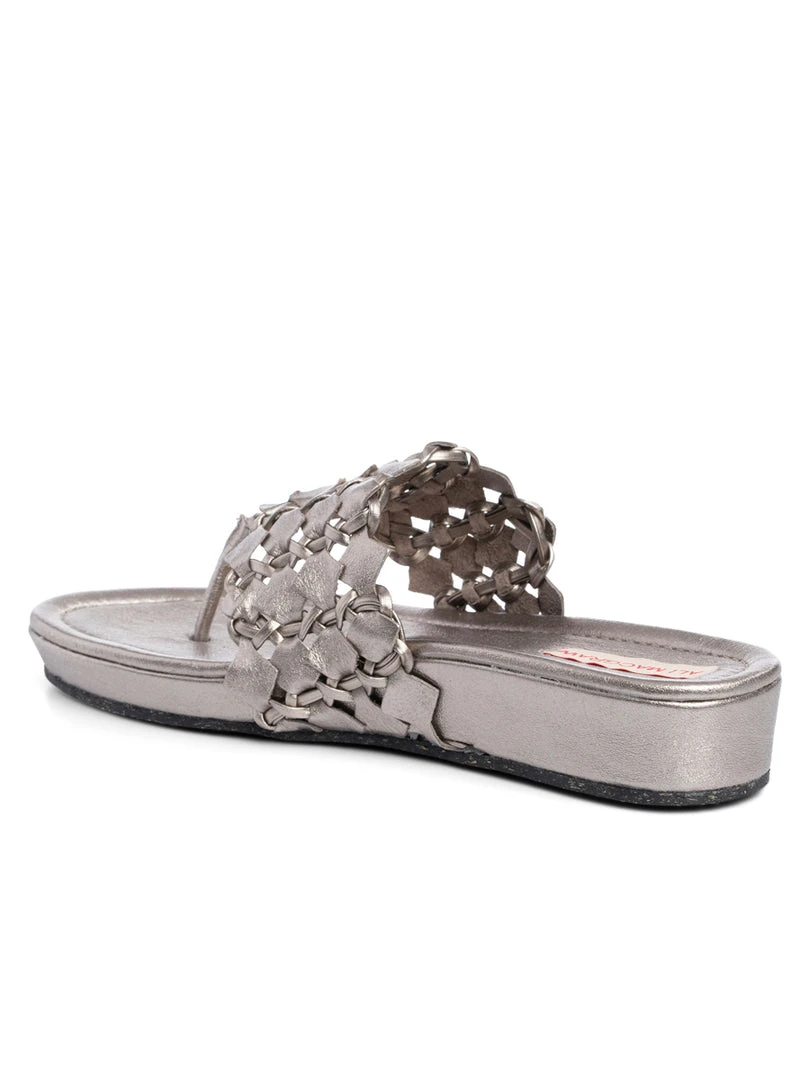 Ali MacGraw Sandals Wren Metallic Woven Calf 5 Ali MacGraw Sandals Wren Metallic Woven Calf