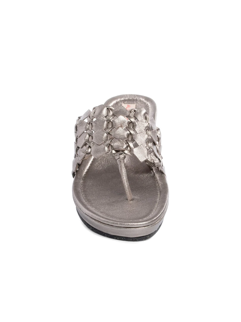 Ali MacGraw Sandals Wren Metallic Woven Calf 6 Ali MacGraw Sandals Wren Metallic Woven Calf