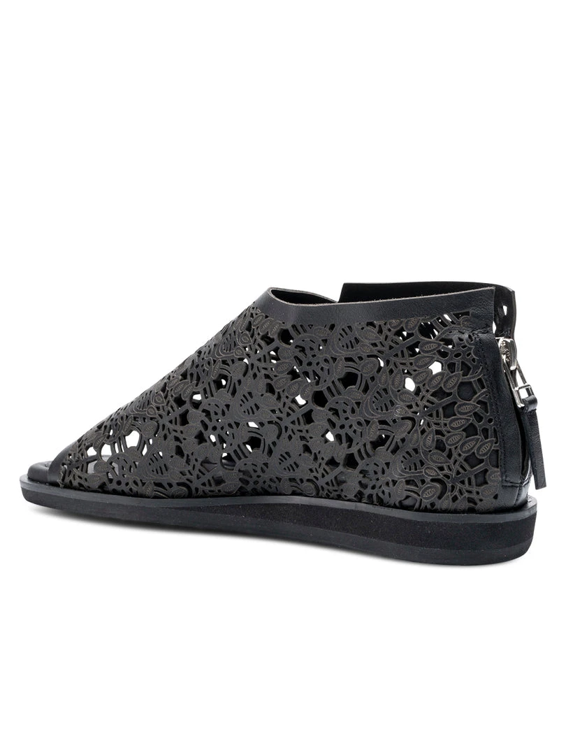 Golo Alexie Laser Cut Peep-Toe Flat 5 Golo Alexie Laser Cut Peep-Toe Flat