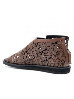 Golo Alexie Laser Cut Peep-Toe Flat Casual