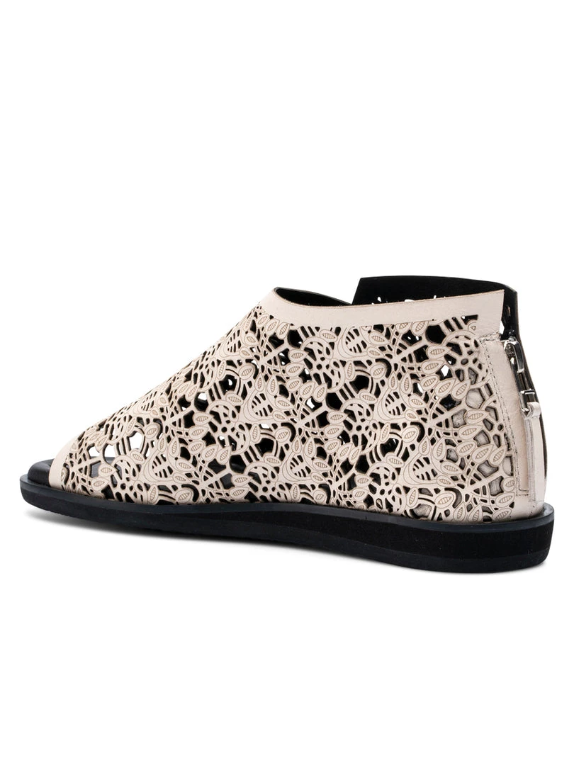 Golo Alexie Laser Cut Peep-Toe Flat Casual 5 Golo Alexie Laser Cut Peep-Toe Flat Casual