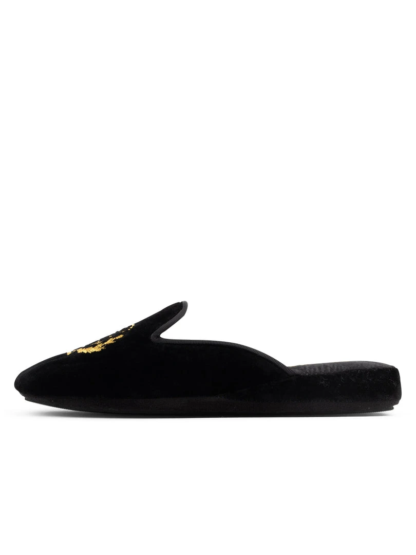 Patricia Green Diana Embroidered Velvet Slipper Flats 6 Patricia Green Diana Embroidered Velvet Slipper Flats