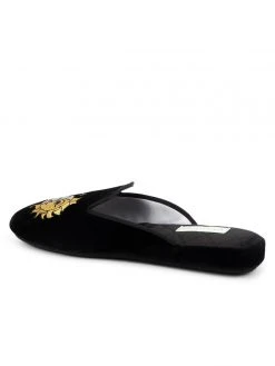 Patricia Green Sun, Moon & Stars Embroidered Velvet Slipper Casual