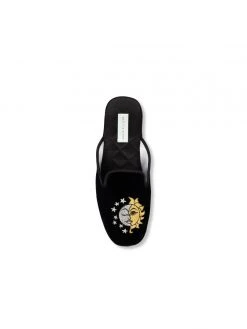 Patricia Green Sun, Moon & Stars Embroidered Velvet Slipper Casual