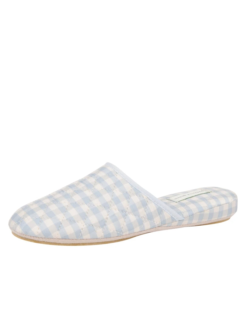 Patricia Green Sari Silk Check Slipper Flats 3 Patricia Green Sari Silk Check Slipper Flats