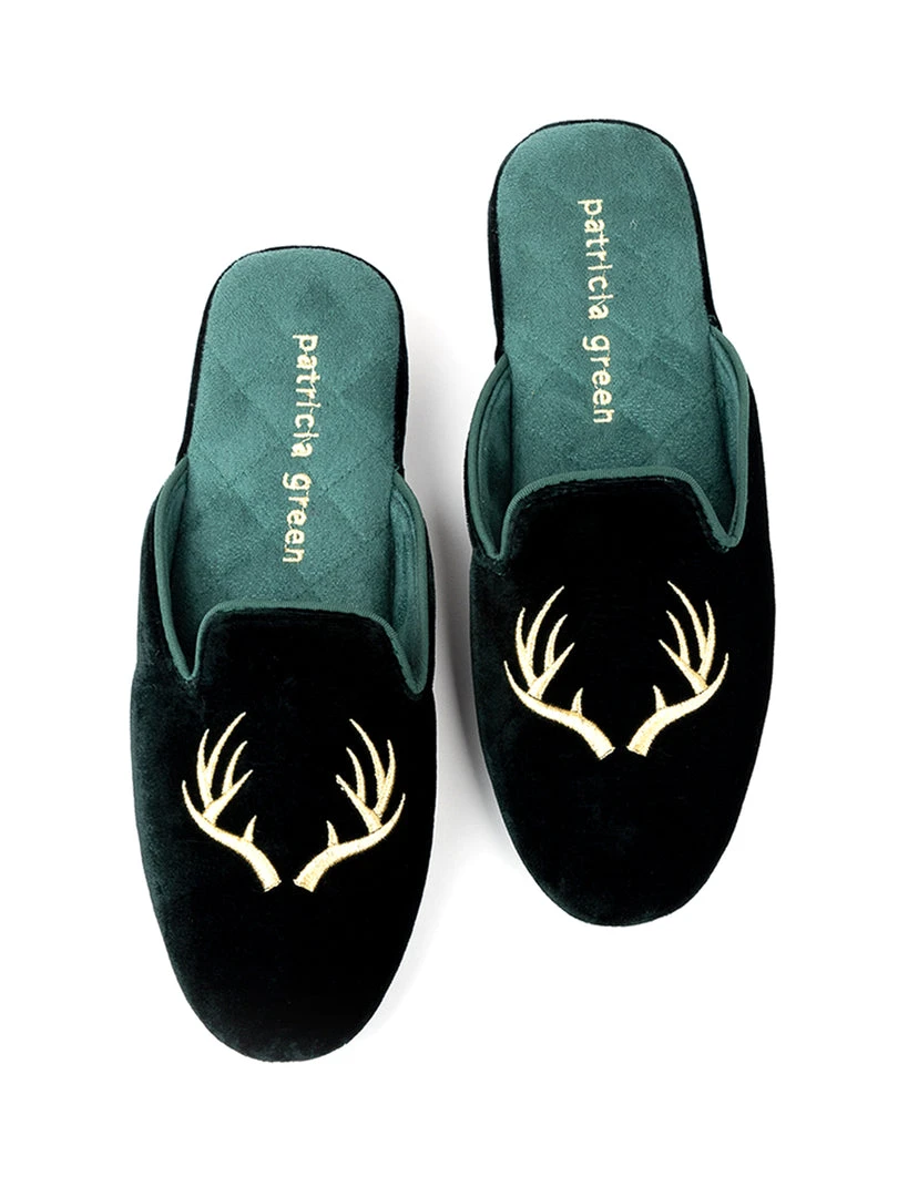 Patricia Green Antler Embroidered Slipper Flats 3 Patricia Green Antler Embroidered Slipper Flats