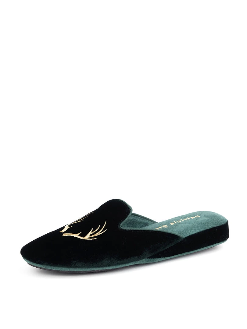 Patricia Green Antler Embroidered Slipper Flats 7 Patricia Green Antler Embroidered Slipper Flats