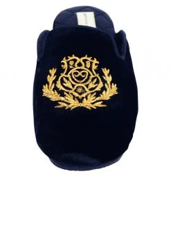 Patricia Green Flats Diana Embroidered Velvet Slipper