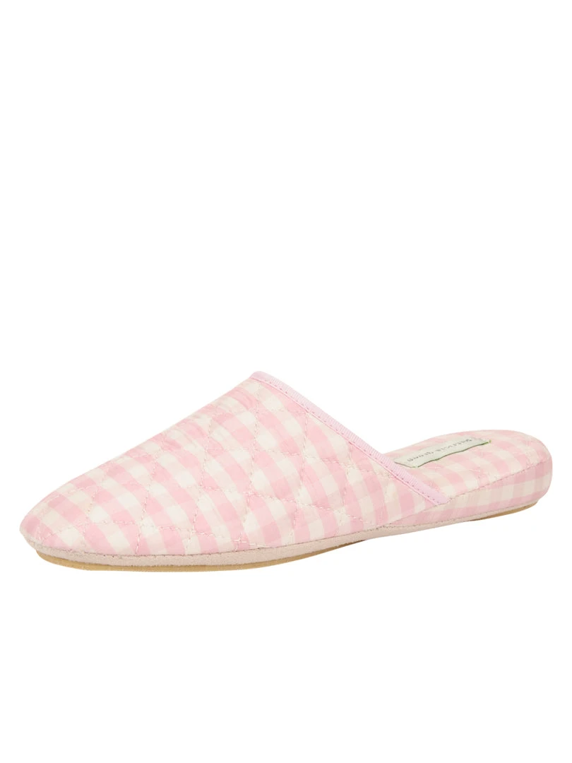 Patricia Green Sari Silk Check Slipper Flats 3 Patricia Green Sari Silk Check Slipper Flats
