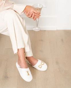 Patricia Green Slippers I Do Embroidered Slipper 10 Patricia Green Slippers I Do Embroidered Slipper