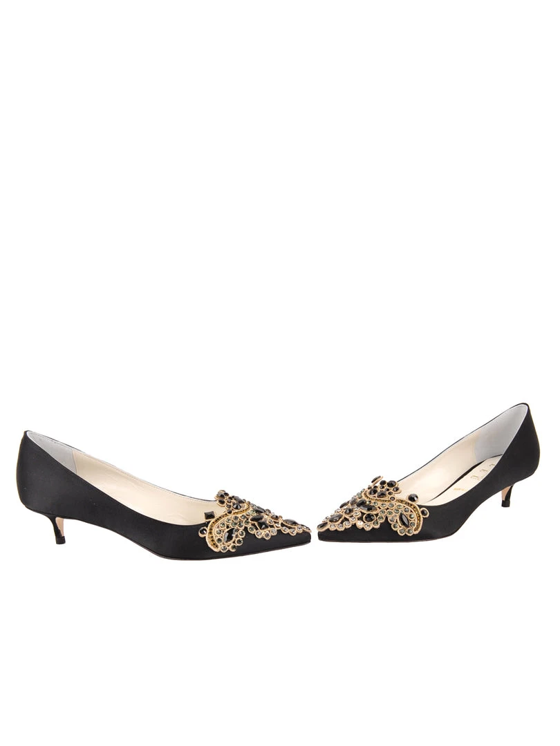 Something Bleu Brinsley Pointed Toe Kitten Heel 8 Something Bleu Brinsley Pointed Toe Kitten Heel