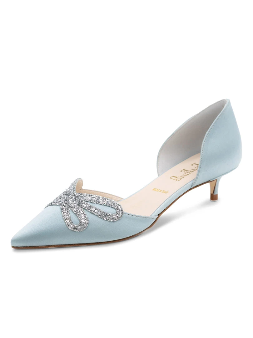 Something Bleu Bridal Darla D'Orsay Kitten Heel 3 Something Bleu Bridal Darla D'Orsay Kitten Heel