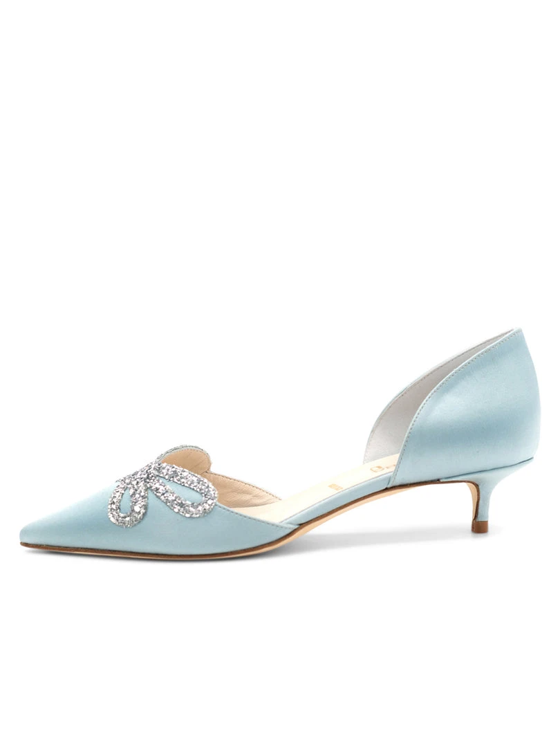 Something Bleu Bridal Darla D'Orsay Kitten Heel 4 Something Bleu Bridal Darla D'Orsay Kitten Heel