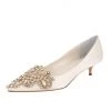 Something Bleu Brinsley Pointed Toe Kitten Heel Bridal