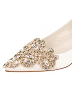Something Bleu Brinsley Pointed Toe Kitten Heel Bridal